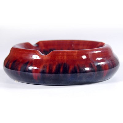 Danish Art Deco Ceramic Oxblood Ashtray by Daniel Andersen for Michael Andersen & Son, 1930s-GIW-795410