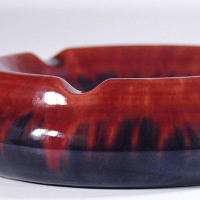 Danish Art Deco Ceramic Oxblood Ashtray by Daniel Andersen for Michael Andersen & Son, 1930s-GIW-795410