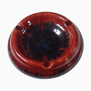 Danish Art Deco Ceramic Oxblood Ashtray by Daniel Andersen for Michael Andersen & Son, 1930s-GIW-795410