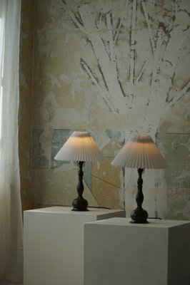 Danish Art Deco D80 Table Lamps in Metal from Just Andersen, 1920s, Set of 2-MXF-1286517