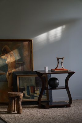 Danish Art Nouveau Side Table / Pedestal in Walnut, Early 20th Century-MXF-1726036