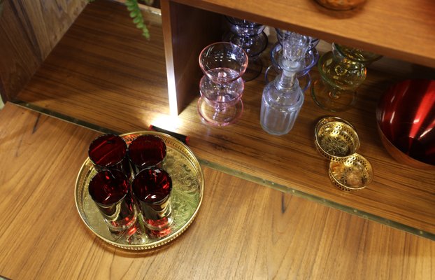 Danish Bar Cabinet in Teak with Slanted Fron, 1960s-BPJ-2024677