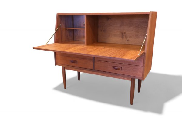 Danish Bar Cabinet in Teak with Slanted Fron, 1960s-BPJ-2024677