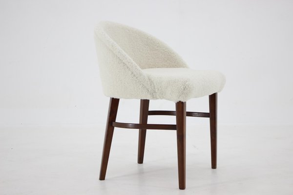 Danish Beech Chair in Sheepskin Fabric, 1960s-TZ-1336907