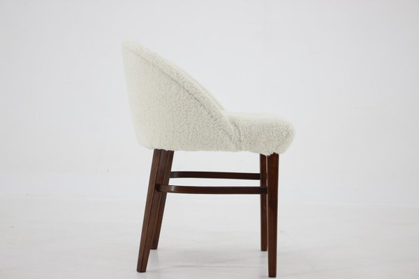 Danish Beech Chair in Sheepskin Fabric, 1960s-TZ-1336907