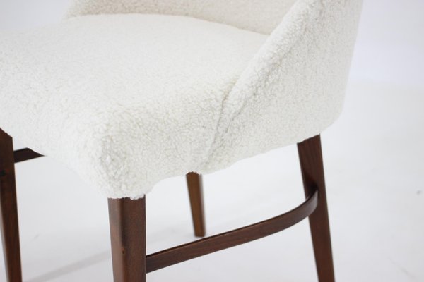 Danish Beech Chair in Sheepskin Fabric, 1960s-TZ-1336907