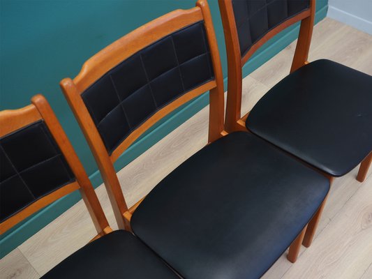 Danish Beech Chairs, Denmark, 1970s, Set of 4-VND-2018245