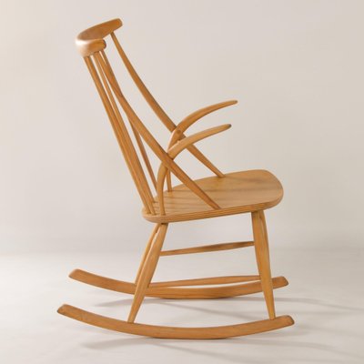 Danish Beech Rocking Chair by Illum Wikelso for Niels Eilsen, 1960s-ZT-1780801