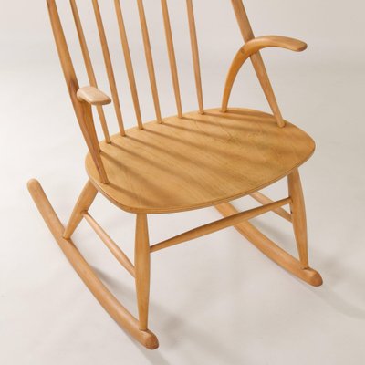 Danish Beech Rocking Chair by Illum Wikelso for Niels Eilsen, 1960s-ZT-1780801