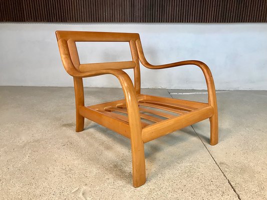 Danish Bentwood & Leather Lounge Chair from Komfort, 1970s-JP-845370