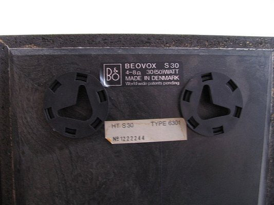 Danish Beovox S30 Speakers from Bang & Olufsen, 1970s, Set of 2-SZW-1228776