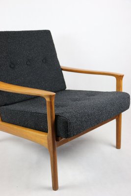 Danish Black Bouclé Lounge Chair, 1970s-UJQ-1790905