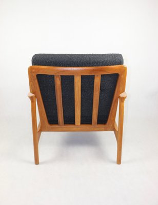 Danish Black Bouclé Lounge Chair, 1970s-UJQ-1790905