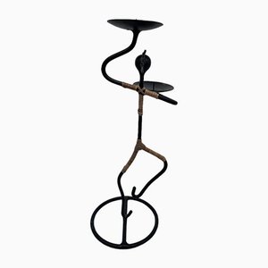 Danish Black Iron Candleholder-AVC-1251568