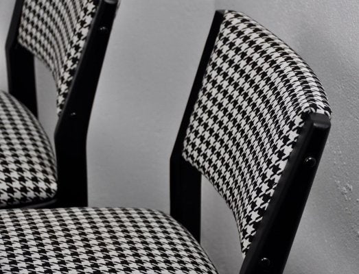 Danish Black Lacquered Chairs, 1960s, Set of 4-ROJ-797404