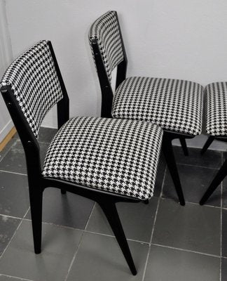 Danish Black Lacquered Chairs, 1960s, Set of 4-ROJ-797404