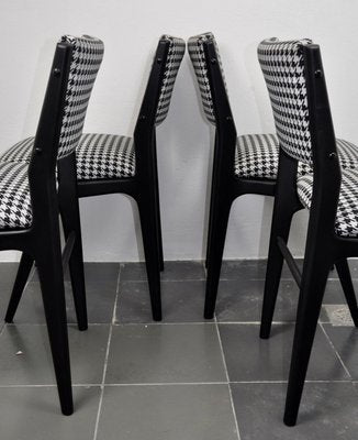 Danish Black Lacquered Chairs, 1960s, Set of 4-ROJ-797404