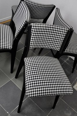 Danish Black Lacquered Chairs, 1960s, Set of 4-ROJ-797404