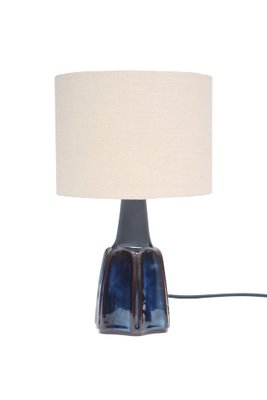 Danish Blue & Black Table Lamp by Einar Johansen for Søholm, 1960s-NIX-1773641