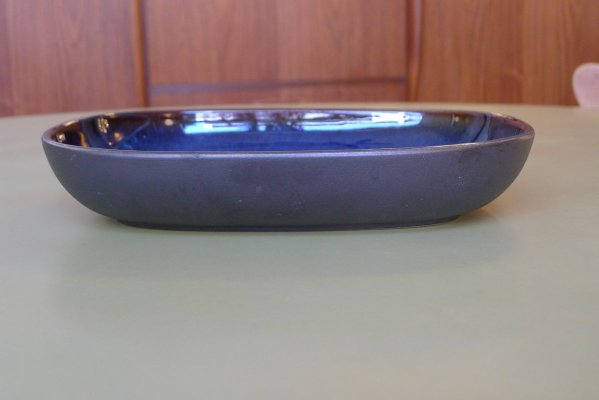 Danish Blue Ceramic Model 3332 Bowl with Diamond Pattern by Einar Johansen for Søholm, 1960s-VRE-715585