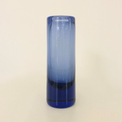 Danish Blue Glass Vase by Per Lütken for Holmegaard, 1950-EW-1175321