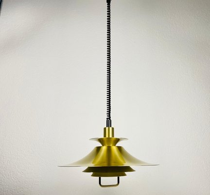 Danish Brass and Metal Pendant Lamp, 1960s-PUK-931378