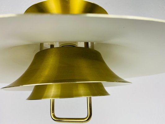 Danish Brass and Metal Pendant Lamp, 1960s-PUK-931378