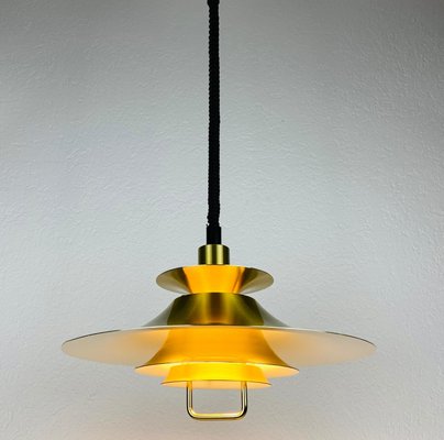 Danish Brass and Metal Pendant Lamp, 1960s-PUK-931378