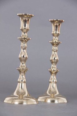 Danish Brass Candleholders, 1950s, Set of 2-DQ-623607