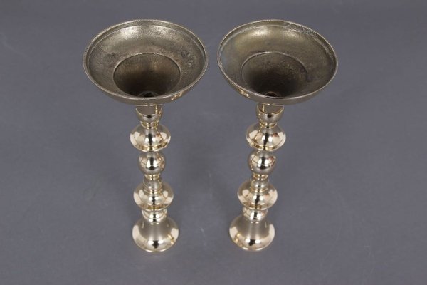 Danish Brass Candleholders, 1950s, Set of 2-DQ-623607