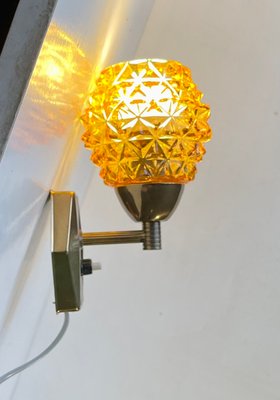 Danish Brass & Glass Wall Sconce by J. Sommer, 1960s-LCR-1424900