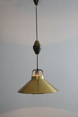 Danish Brass Hanging Lamp by Fritz Schlegel for Lyfa, 1960s-FJP-2028920