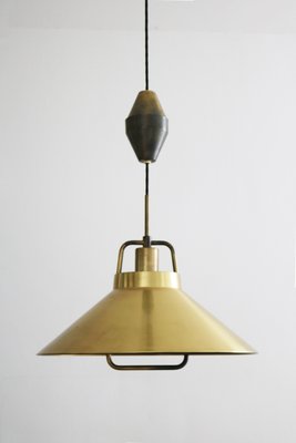 Danish Brass Hanging Lamp by Fritz Schlegel for Lyfa, 1960s-FJP-2028920