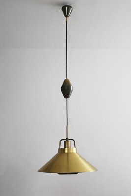 Danish Brass Hanging Lamp by Fritz Schlegel for Lyfa, 1960s-FJP-2028920