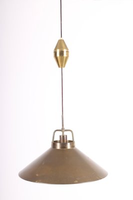 Danish Brass Pendant by Fritz Schlegel for Lyfa, 1960s-FK-1413866