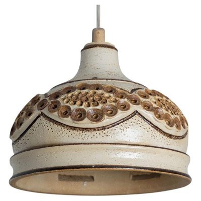 Danish Brown Beige Ceramic Pendant, 1970-VDW-1739991