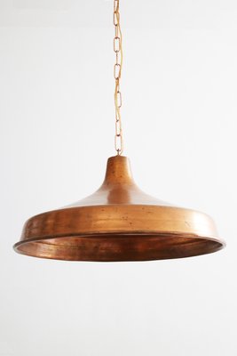 Danish Brutalist Hand-Hammered Copper Pendant Lamp from ES Horn Aalestrup, 1960s-FJP-2028260