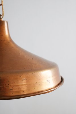 Danish Brutalist Hand-Hammered Copper Pendant Lamp from ES Horn Aalestrup, 1960s-FJP-2028260