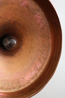 Danish Brutalist Hand-Hammered Copper Pendant Lamp from ES Horn Aalestrup, 1960s-FJP-2028260