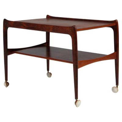 Danish Cabinetmaker Bar Cart in Rosewood, 1960s-HJB-1758467