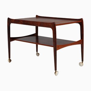 Danish Cabinetmaker Bar Cart in Rosewood, 1960s-HJB-1758467