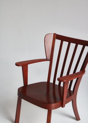 Danish Canada Armchairs in Stained Beech by Fritz Hansen, Set of 2, 1940s-WRF-1225884