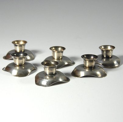 Danish Candle Holders from HOH, 1960s, Set of 6-GIW-566306