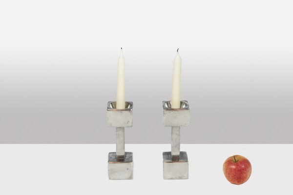 Danish Candlesticks by Astrid Fog for Just, 1960s, Set of 2-CEJ-1790119