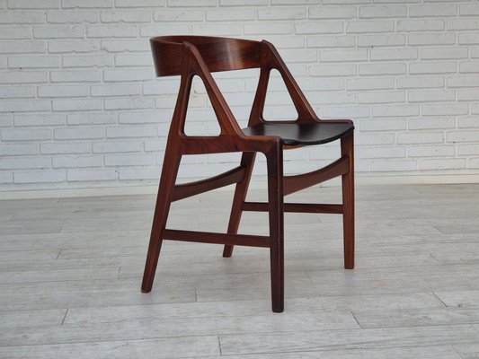 Danish Chair in Teak Wood, Eco Leather & Bent Teak Wood, 1960s-TMW-2032501