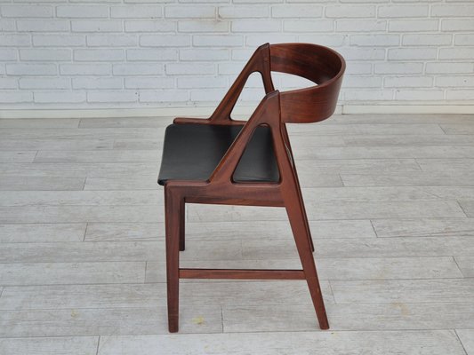 Danish Chair in Teak Wood, Eco Leather & Bent Teak Wood, 1960s-TMW-2032501