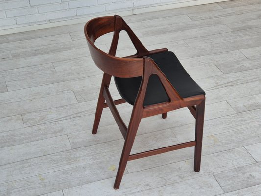 Danish Chair in Teak Wood, Eco Leather & Bent Teak Wood, 1960s-TMW-2032501