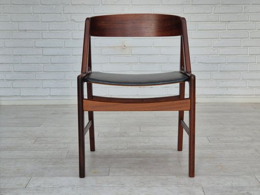 Danish Chair in Teak Wood, Eco Leather & Bent Teak Wood, 1960s-TMW-2032501