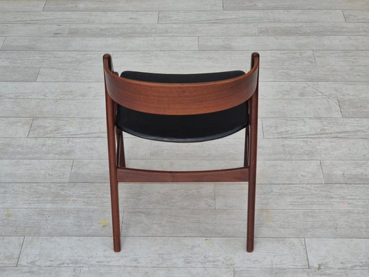 Danish Chair in Teak Wood, Eco Leather & Bent Teak Wood, 1960s-TMW-2032501