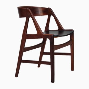 Danish Chair in Teak Wood, Eco Leather & Bent Teak Wood, 1960s-TMW-2032501